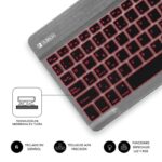 Teclado Compacto Inalámbrico por Bluetooth Subblim Smart Backlit/ Gris