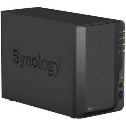 NAS Synology Diskstation DS223/ 2 Bahías 3.5"- 2.5"/ 2GB DDR4/ Formato Torre