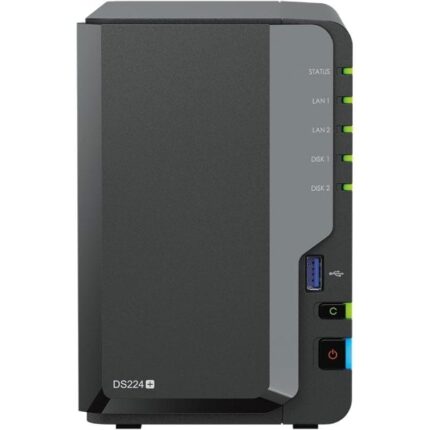 NAS Synology Diskstation DS224+/ 2 Bahías 3.5"- 2.5"/ 2GB DDR4/ Formato Torre