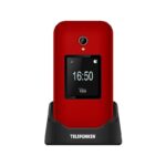 Teléfono Móvil Telefunken S460 para Personas Mayores/ Rojo