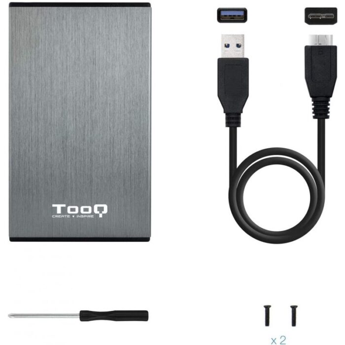 Caja Externa para Disco Duro de 2.5" TooQ TQE-2527G/ USB 3.1