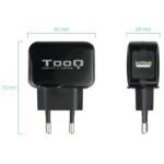 Cargador de Pared TooQ TQWC-1S01/ 1xUSB/ 12W/ Negro