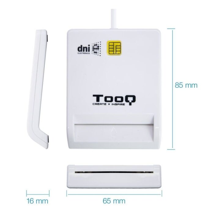 Lector de DNI TooQ TQR-210W/ Blanco