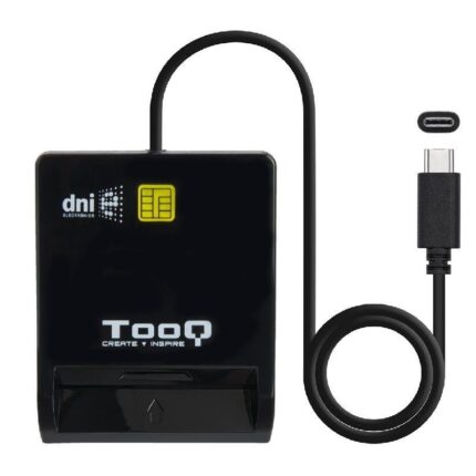 Lector de DNI TooQ TQR-211B/ USB Tipo-C/ Negro