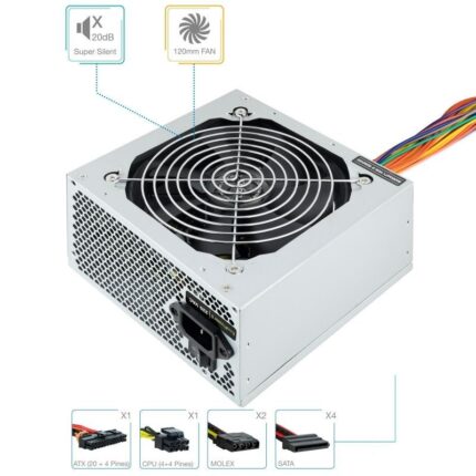 Fuente de Alimentación TooQ TQEP-500SSE/ 500W/ Ventilador 12cm