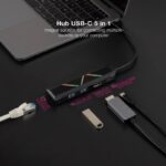 Docking USB Tipo-C Nanocable 10.16.0501/ 2xUSB/ 1xUSB Tipo-C PD/ 1xHDMI/ 1xRJ45/ Negro