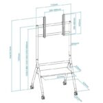 Soporte de Suelo con Ruedas Nivelable TooQ iDREAMS FS20206M-B para TV de 37-86"/ hasta 80kg