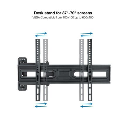 Soporte de Pared Giratorio/ Inclinable/ Nivelable TooQ LP7863TN-B para TV de 37-70"/ hasta 35kg