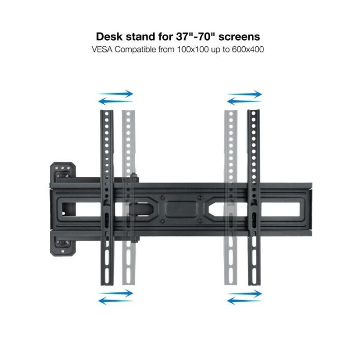 Soporte de Pared Giratorio/ Inclinable/ Nivelable TooQ LP7863TN-B para TV de 37-70"/ hasta 35kg