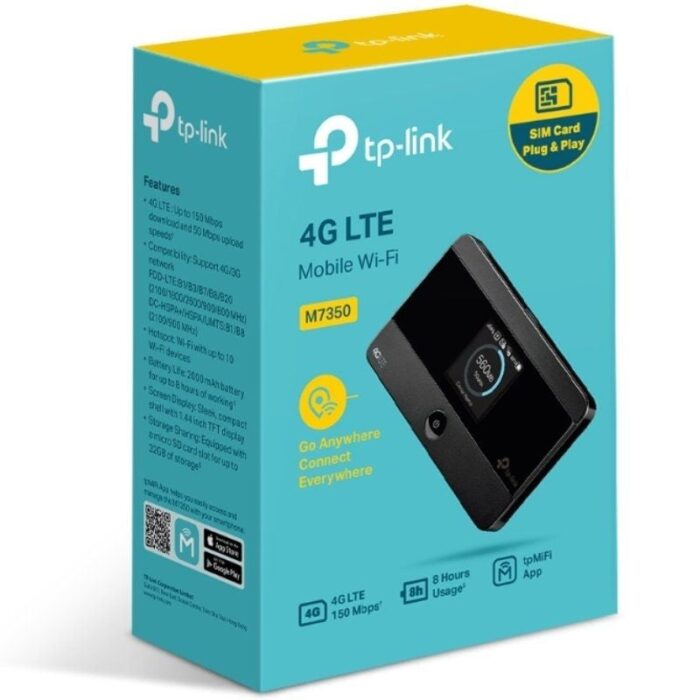 Modem Inalámbrico 4G TP-Link M7350 150Mbps/ 2.4GHz 5GHz/ 1 Antena/ WiFi 802.11a/b/g/n