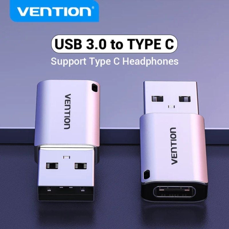 Adaptador USB 3.0 Vention CDPH0/ USB Macho - USB Tipo-C Hembra