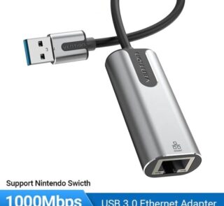 Adaptador USB 3.0 - RJ45 Vention CEWHB/ 1000Mbps