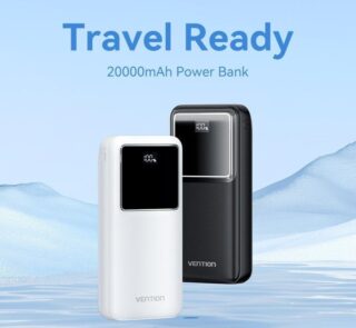 Powerbank 20000mAh Vention FHLB0/ 22.5W/ Negra