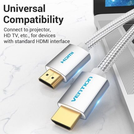 Cable HDMI 2.0 4K Vention AABIH/ HDMI Macho - HDMI Macho/ 2m/ Plata