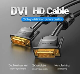 Cable DVI Vention EAABG/ DVI-D Macho - DVI-D Macho/ 1.5m/ Negro