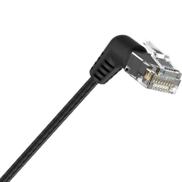 Cable de Red RJ45 UTP Vention IBOBG Cat.6A/ 1.5m/ Cabeza Rotatoria 360º/ Negro