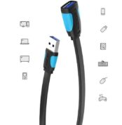 Cable Alargador USB 3.0 Vention VAS-A13-B200/ USB Macho - USB Hembra/ 5Gbps/ 2m/ Negro y Azul