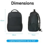 Mochila Vention KRQB0 para Portátiles hasta 15.6"/ 20L/ Impermeable/ Negra