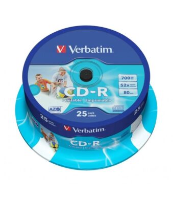 CD-R Verbatim AZO Imprimible 52X/ Tarrina-25uds