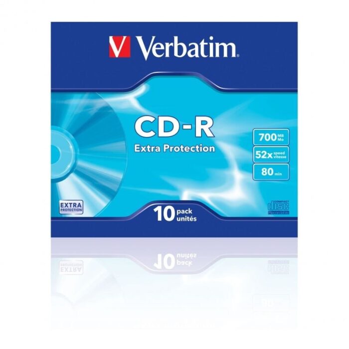 CD-R Verbatim Datalife 52X/ Estuche delgado-10uds