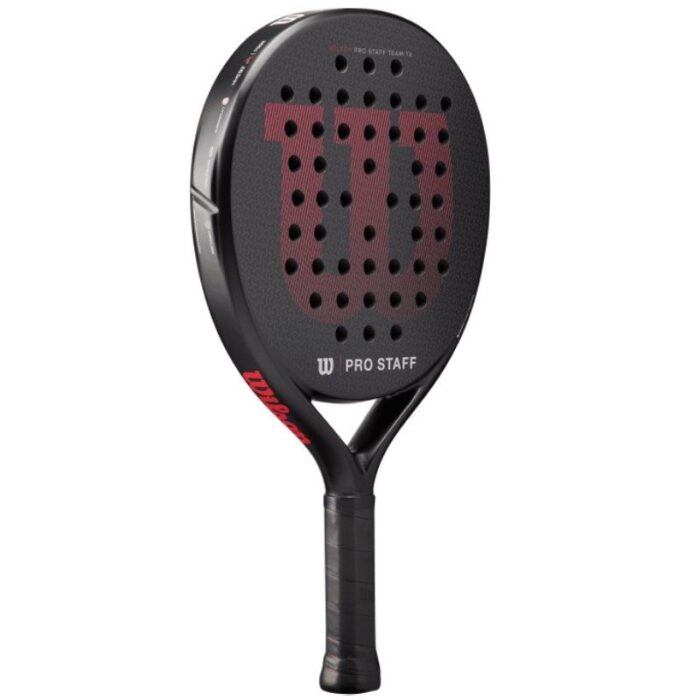 Pala de Pádel Wilson Pro Staff Team TX V2/ Negra y Roja