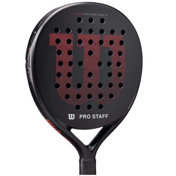 Pala de Pádel Wilson Pro Staff Team TX V2/ Negra y Roja