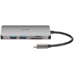 Docking USB Tipo-C D-Link DUB-M810/ 3xUSB/ 1xUSB Tipo-C/ 1xThunderbolt/ 1xHDMI/ 1xRJ45/ 1xLector tarjetas/ Gris