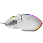 Ratón Gaming Mars Gaming MM-XT/ Hasta 12800DPI/ Blanco