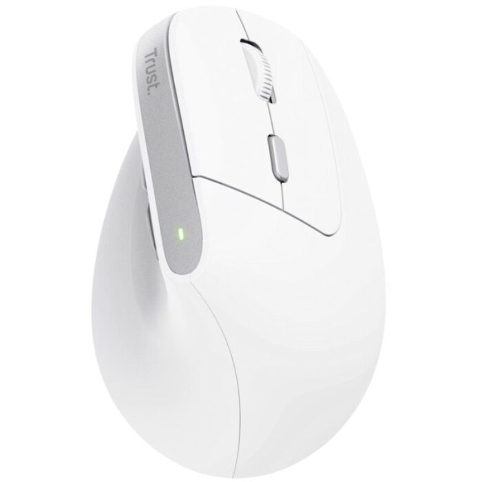 Ratón Ergonómico Inalámbrico Trust Bayo II/ Batería recargable/ Hasta 2400 DPI/ Blanco