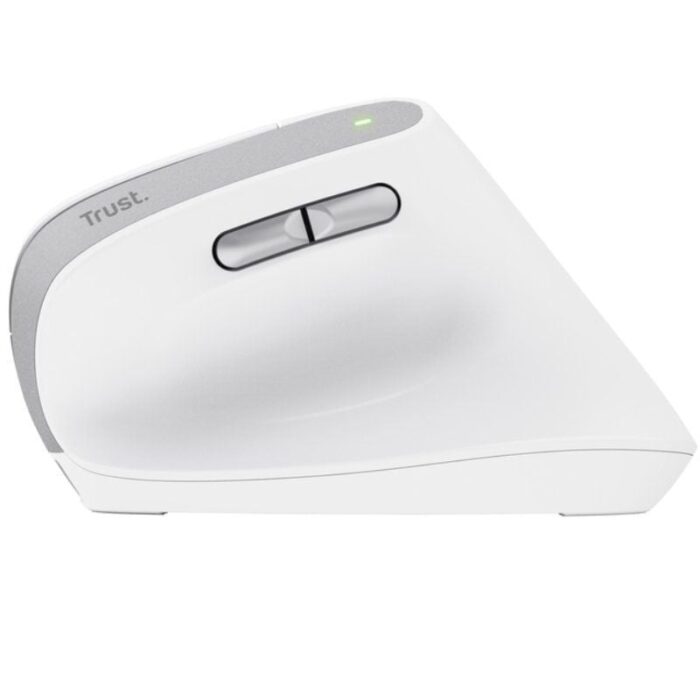 Ratón Ergonómico Inalámbrico Trust Bayo II/ Batería recargable/ Hasta 2400 DPI/ Blanco