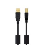 CABLE FERRITA USB(A) 2.0 A USB(B) 2.0 NANOCABLE 5M NEGRO