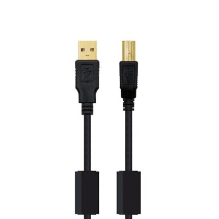 CABLE FERRITA USB(A) 2.0 A USB(B) 2.0 NANOCABLE 5M NEGRO