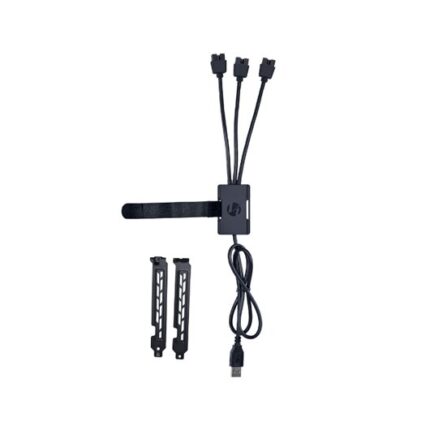 CABLE LIANLI USB-A A 3 USB 9 PIN MB BLACK