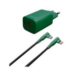 CARGADOR DUAL HUNE ECO 20W CABLE TIPO C LIGHTNING