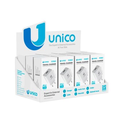 EXPOSITOR UNICO DE 12 CARGADORES SIMPLES USB 2.4A