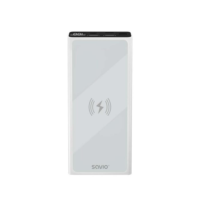 POWERBANK 10000 INDUCCION MAH SAVIO BA-06 BLANCO