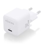 Cargador de Pared GaN Aisens ASCH-25W1P012-W/ 1xUSB Tipo-C/ 25W