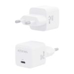 Cargador de Pared GaN Aisens ASCH-25W1P012-W/ 1xUSB Tipo-C/ 25W