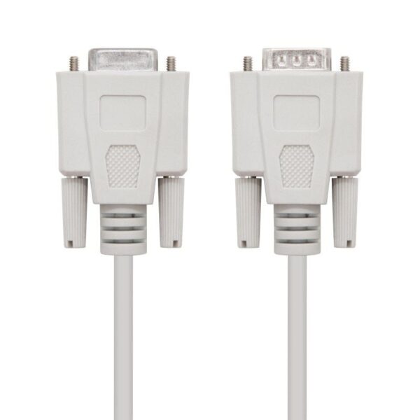 Cable Serie RS232 Nanocable 10.14.0203/ DB9 Macho - DB9 Hembra/ 3m/ Beige