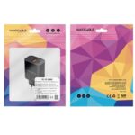 Cargador de Pared Nanocable 10.10.2008/ 1xUSB/ 1xUSB Tipo-C/ 20W/ Negro