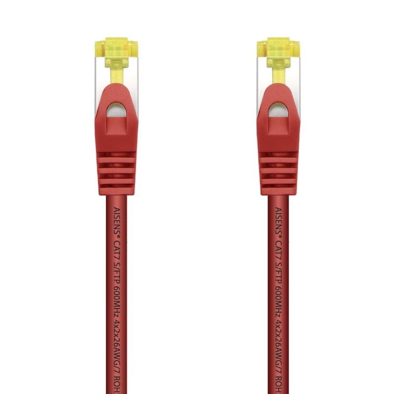 Cable de Red RJ45 SFTP Aisens A146-0469 Cat.7/ 50cm/ Rojo