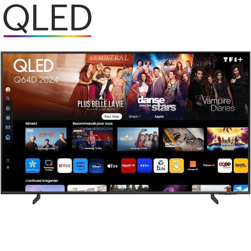 Televisor Samsung QLED Q64D TQ65Q64DAU 65"/ Ultra HD 4K/ Smart TV/ WiFi