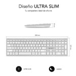 Teclado Inalámbrico por Bluetooth Subblim 2PUE200 Pure Extended/ Plata