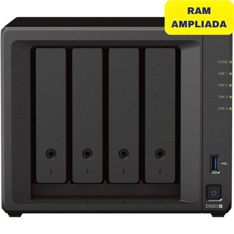 NAS Synology Diskstation DS923+/ 4 Bahías 3.5"- 2.5"/ 8GB DDR4/ Formato Torre