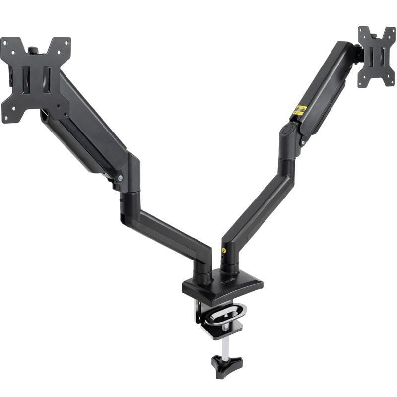 Soporte de Mesa para 2 Monitores TooQ DB1434TNR-B/ hasta 10kg