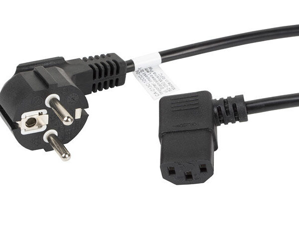 Cable de alimentacion lanberg schuko cee 7 - 7 a iec320 c13 acodado 1.8m