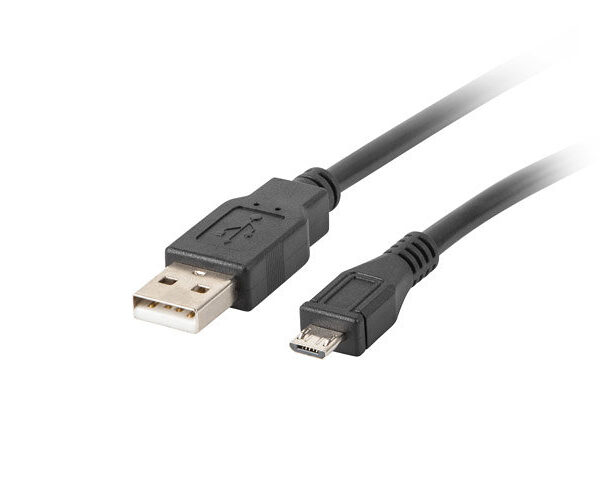 Cable usb lanberg 2.0 macho -  micro usb macho 1m negro