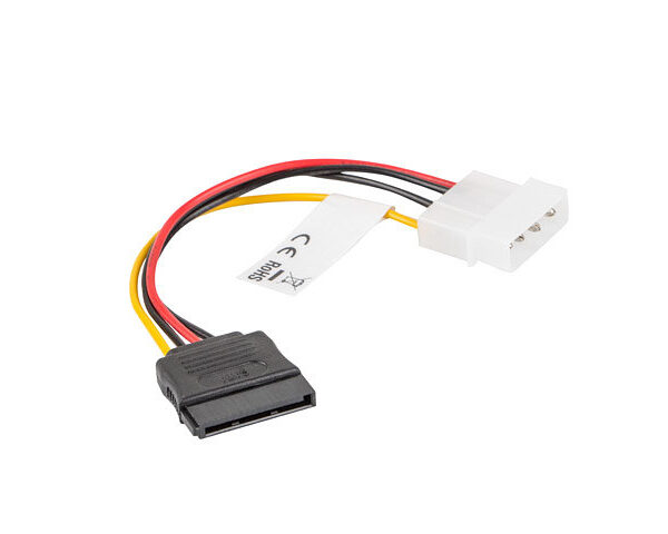 Cable lanberg alimentacion molex macho a sata hembra 15 cm