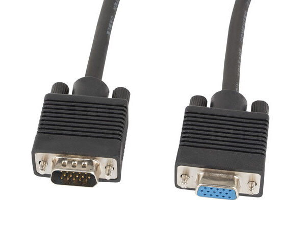 Cable lanberg vga macho hembra ferrita negro 1.8 m