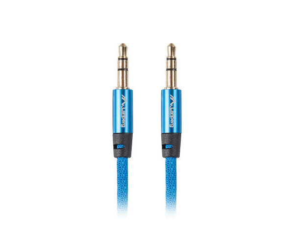 Cable estereo lanberg jack 3.5mm macho - jack 3.5mm macho 1m azul